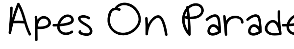 Apes On Parade font preview